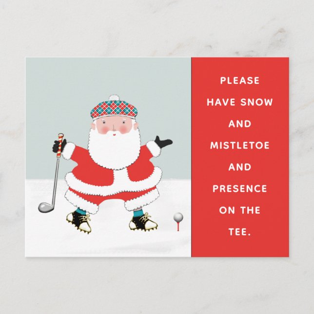 Creative Golf Weihnachts Weihnachtskarte Feiertagspostkarte (Vorderseite)
