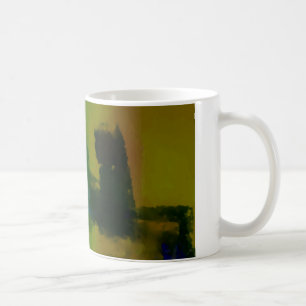 Creative Green Yellow Abstrakt Kaffeetasse