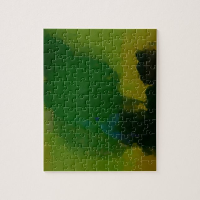 Creative Green Yellow Abstrakt Puzzle (Vertikal)