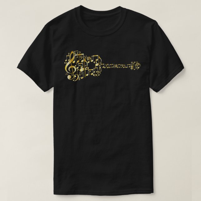 Creative Guitar Art Acoustic Gitarre in Metallic M T-Shirt (Design vorne)