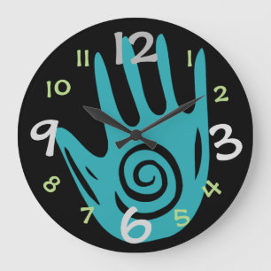 Creative Hand Wall Clock for Art/Craft Room Große Wanduhr