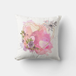 Creative Heart gestreift mit Water Color Splash Kissen