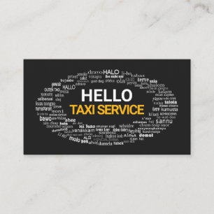 Creative Hello Language Greetings Private Driver Visitenkarte