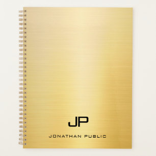 Creative Imitate Gold Modern Monogram Name Text Planer