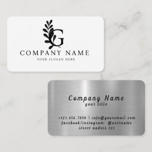 Creative Initial G Letter Vector Luxury Design Art Visitenkarte