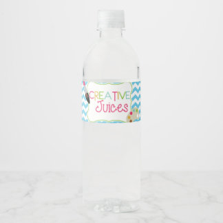 Creative Juices Water Flasche Label Wasserflaschenetikett