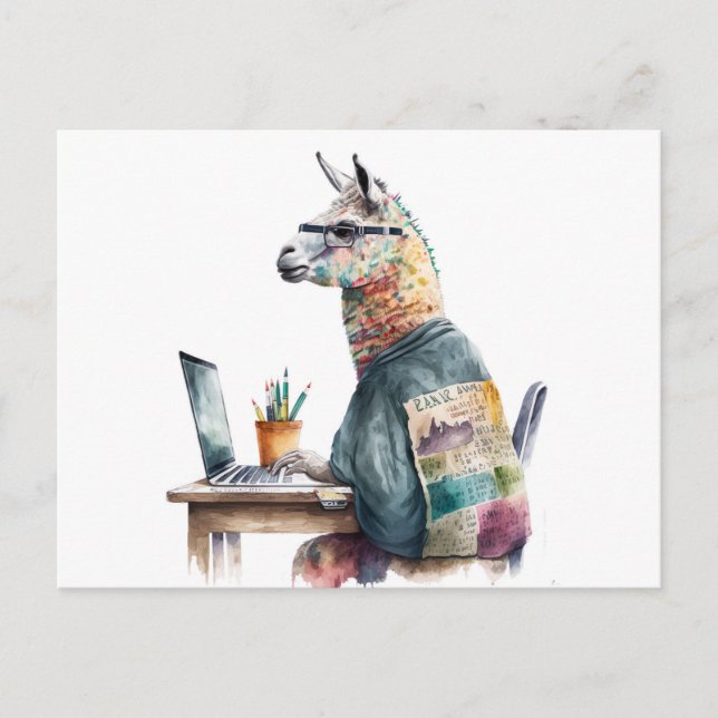 Creative Lama Postkarte (Vorderseite)