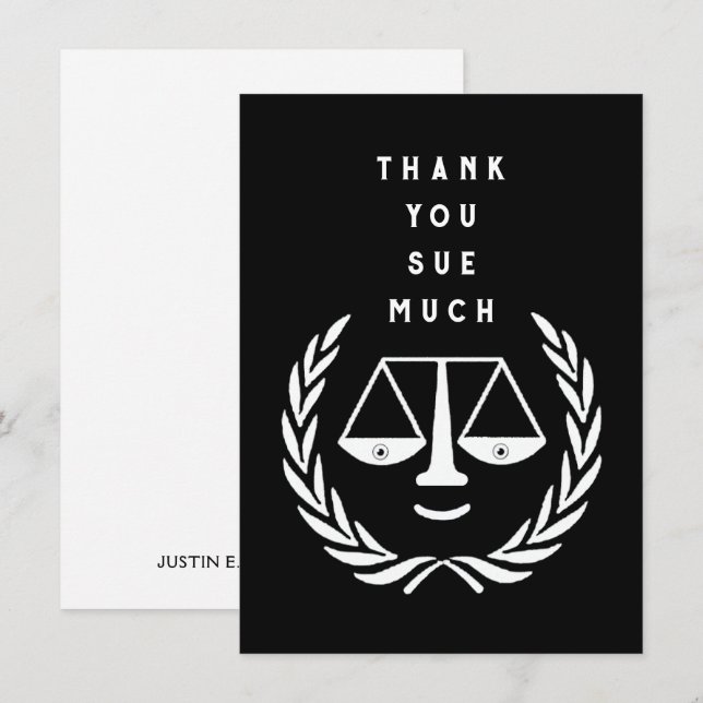 Creative Lawyer Dankeskarte (Vorne/Hinten)