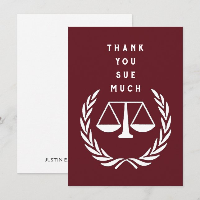Creative Lawyer Dankeskarte (Vorne/Hinten)