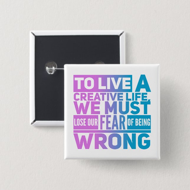 Creative Life - Square Button (Vorne & Hinten)
