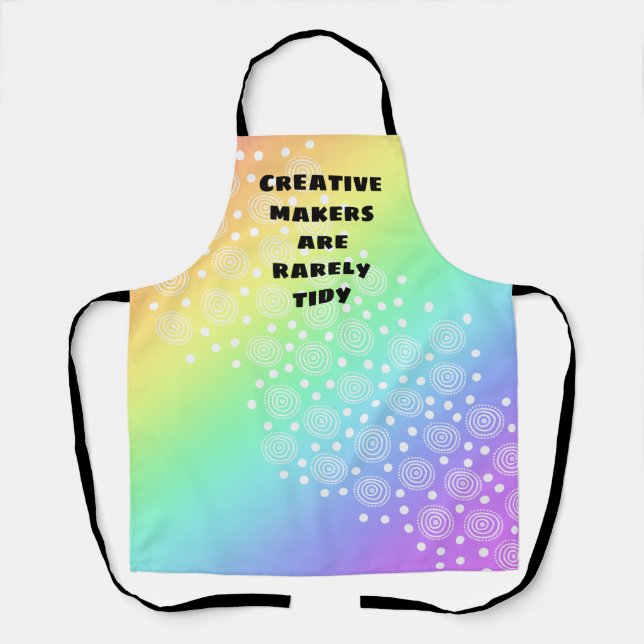 Creative Maker sind selten Tidy Rainbow Schürze (Vorderseite)