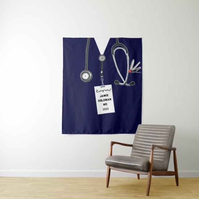 Creative Medical School Graduation Congrats Wandteppich (Beispiel)
