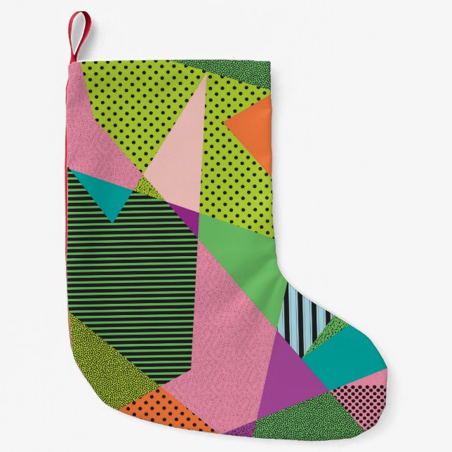 Creative Memphis Frame Modern Design Kleiner Weihnachtsstrumpf (Vorderseite)