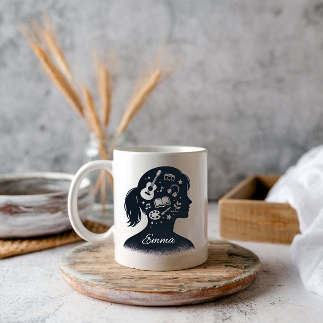 Creative Mind Silhouette | Personalized Artistic  Tasse (Von Creator hochgeladen)