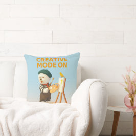 Creative Mode On: Painter Bichon Dog Artist Art Kissen