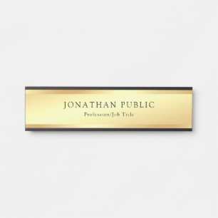 Creative Modern Gold Look Glamour Template Elegant Türschild