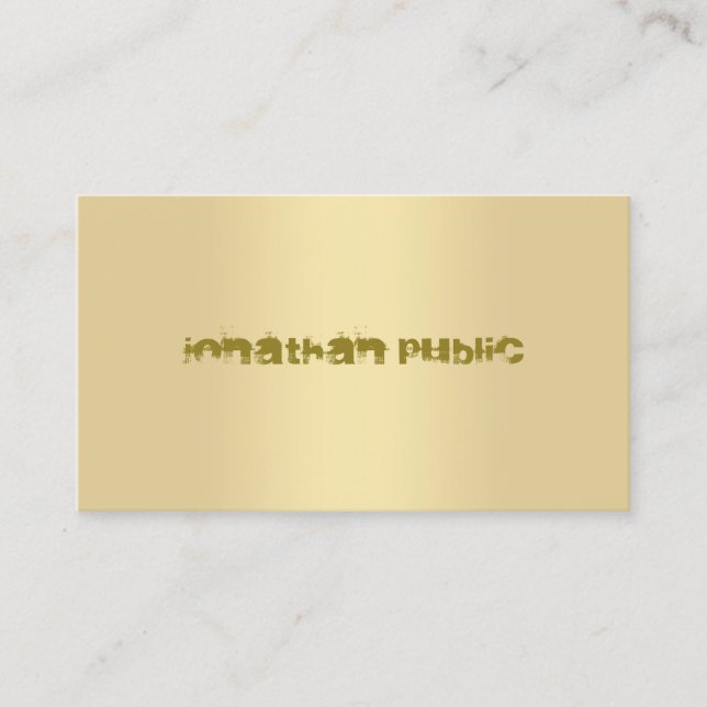 Creative Modern Imitate Gold Template Elegantes To Visitenkarte (Vorderseite)