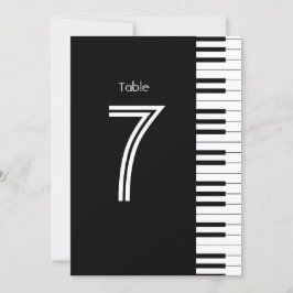 Creative Musicians Piano Key Tischnummer Card