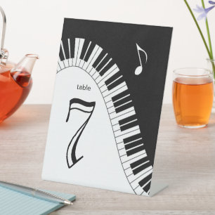 Creative Musicians Piano Key Tischnummer Sockelschild