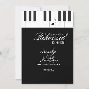 Creative Musicians Piano Keys Probe Dinner Einladung
