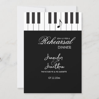 Creative Musicians Piano Keys Probe Dinner Einladung