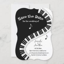 Creative Musicians Piano Keys Save the Date