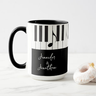 Creative Musicians Piano Keys Wedding Tasse