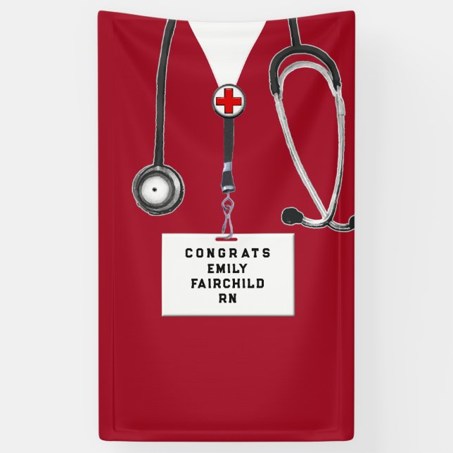 Creative Nurse Abschluss Banner (Vertikal)