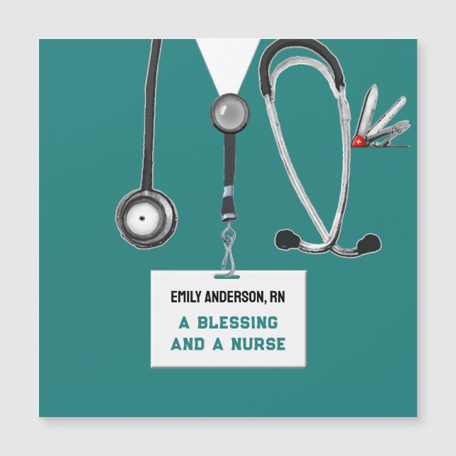 Creative Nurse Abschluss Gift Card Magnetkarte (Vorderseite)