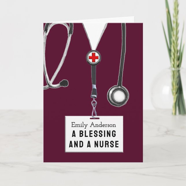 Creative Nurse Abschluss Karte (Vorderseite)