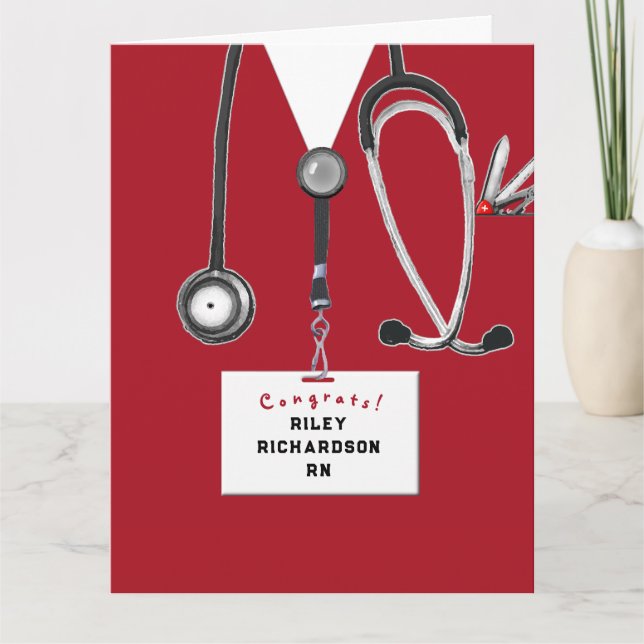 Creative Nurse Abschluss Karte (Vorderseite)