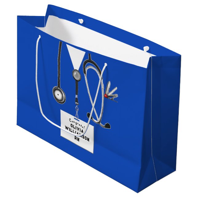 Creative Nurse Graduation Large Gift Bag Große Geschenktüte (Vorderseite Schrägansicht)