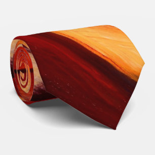 Creative Original Brown Red Yelllow Abstrakt Krawatte