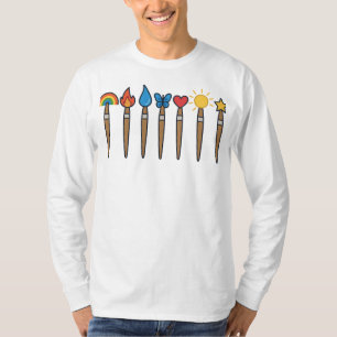 Creative Paintbrush Emoji Art - Colorful Artist de T-Shirt
