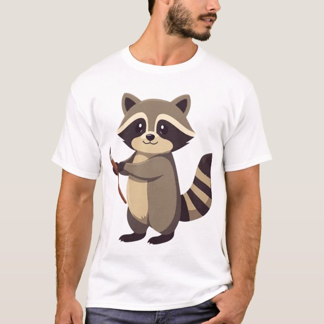 Creative Paintbrush Sticker T-Shirt Design (Vorderseite)