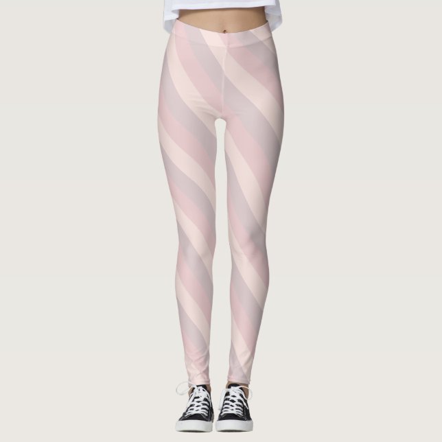 Creative Pastellfarben Rosa Creme Lila Vorlage Leggings (Vorderseite)