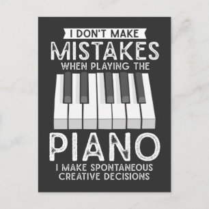 Creative Pianist Witty Piano Musician Music Lover Postkarte