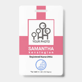 Creative Pink-Kolonne-Belegschaft Krankenwagen Fot Ausweis