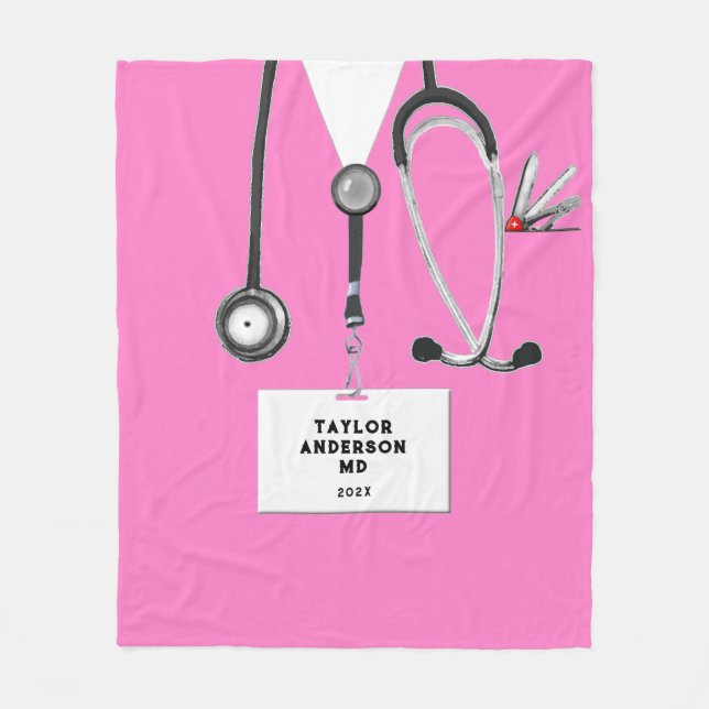 Creative Pink Scrubs Fleece Blanket (Vorderseite)