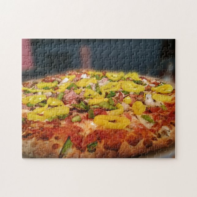 Creative Pizza Food Diner italienische Paprikascho Puzzle (Horizontal)