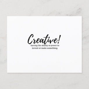 Creative Positive Message Design Postkarte