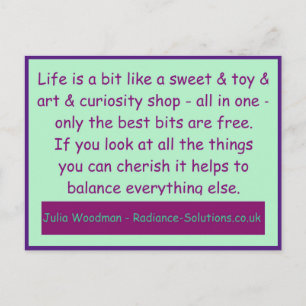 Creative Postcard 11 Cherish the Free Most / Shop Postkarte