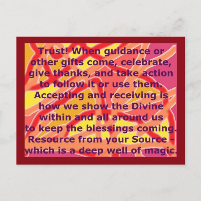 Creative Postcard 3 Trust Magic Well Source Gerahm Postkarte (Vorderseite)
