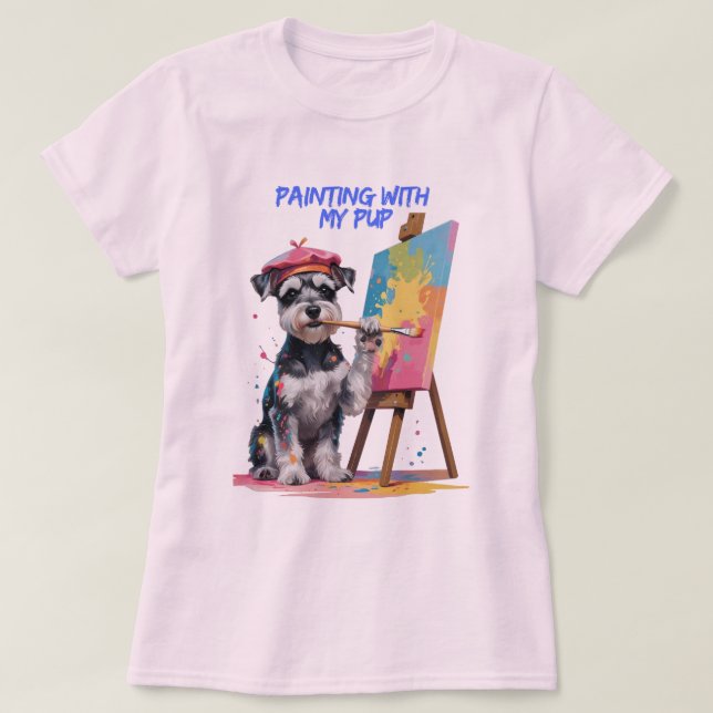 Creative Pup - Die künstlerische Miniatur Schnauze T-Shirt (Design vorne)
