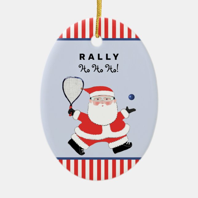 Creative Racquetball Christmas Collectif Keramik Ornament (Vorne)