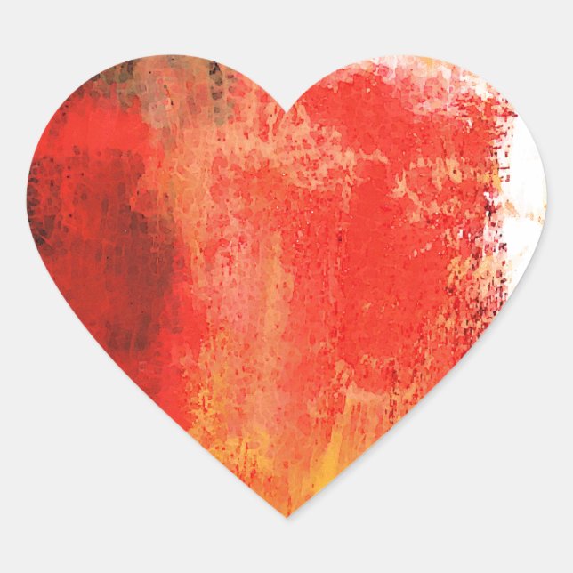 Creative Red Abstrakt Herz-Aufkleber (Vorderseite)