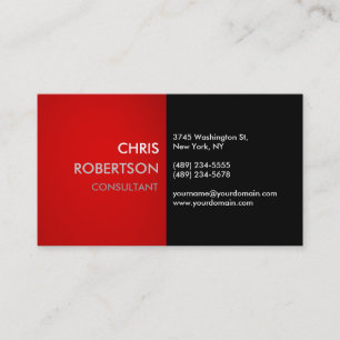 Creative Red Black Attractive Business Card Visitenkarte