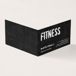 Creative Retro Black Gray Dynamic Personal Trainer Visitenkarten