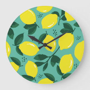 Creative rosa-blaue Farbtextur, abstrakt. Große Wanduhr
