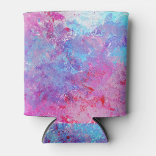 Creative rosa-blaue Textur, Farbblöcke. Dosenkühler
